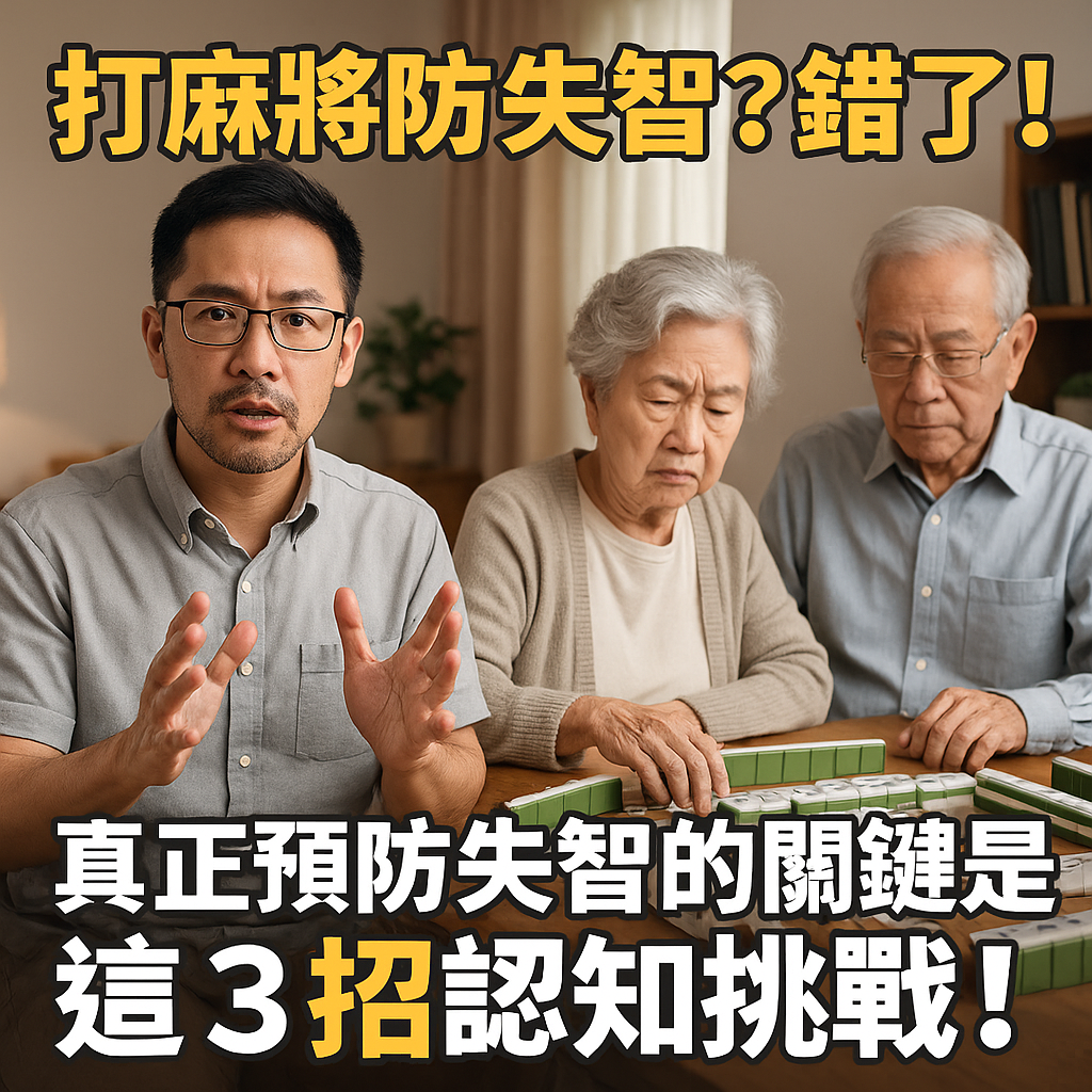 打麻將可以預防失智症？我阿公竟然失敗，3招健腦活動減少失智風險！｜減藥藥師胡廷岳